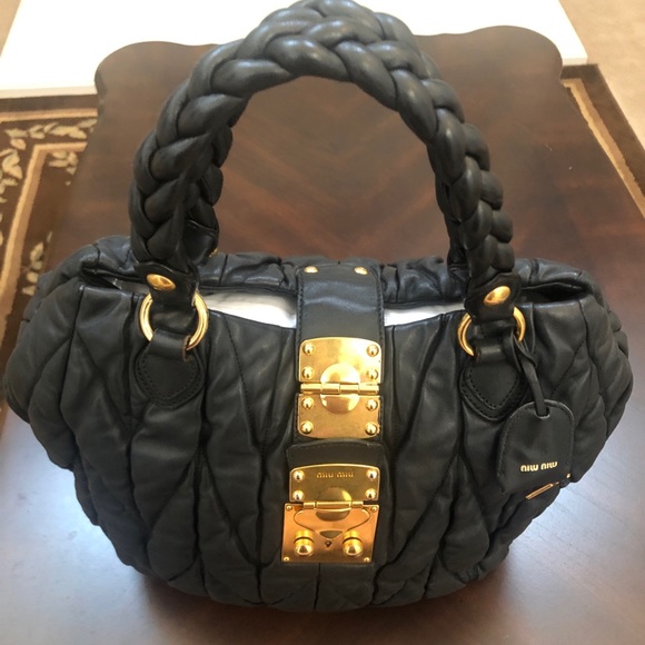 Authentic Miu Miu matalasse satchel/crossbody bag - Picture 4 of 9